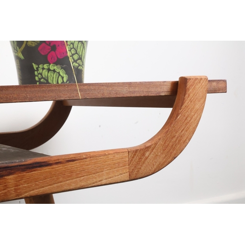 35 - Mid-Century Modern Reversible-Top Coffee Table w Magazine Shelf, Unique Design