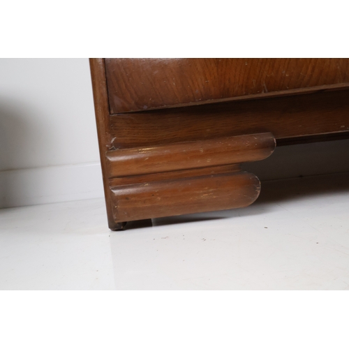 46 - Vintage Art Deco Style Veneered Dressing Chest with Mirror