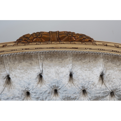 47 - French Louis XVI Style Painted and Giltwood CanapÄ‚Â© en Corbeille