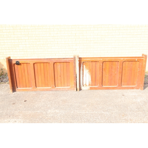 52 - A Pair of Gothic Revival Architectural Wood Pew Frontals