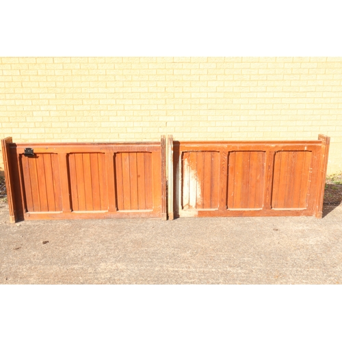 52 - A Pair of Gothic Revival Architectural Wood Pew Frontals