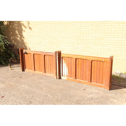 52 - A Pair of Gothic Revival Architectural Wood Pew Frontals