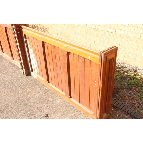 52 - A Pair of Gothic Revival Architectural Wood Pew Frontals