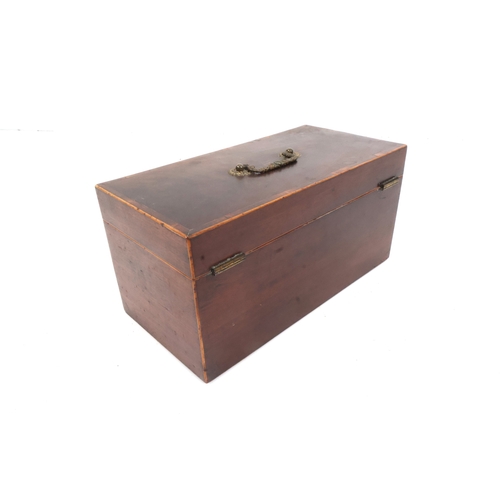 58 - Early 19th Century English Mahogany Tea Caddy with Two Inner Containers