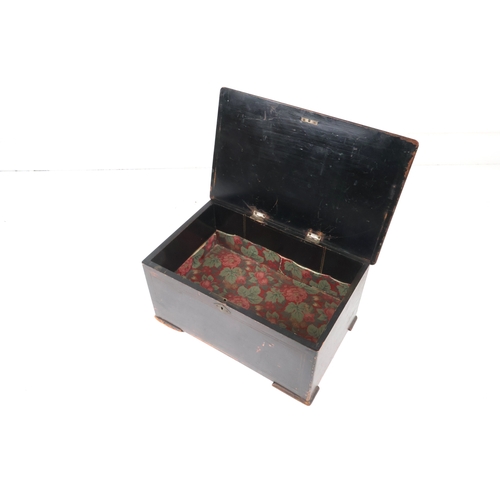 59 - Antique Swiss Inlaid Wood Box with Musical Trophy Marquetry