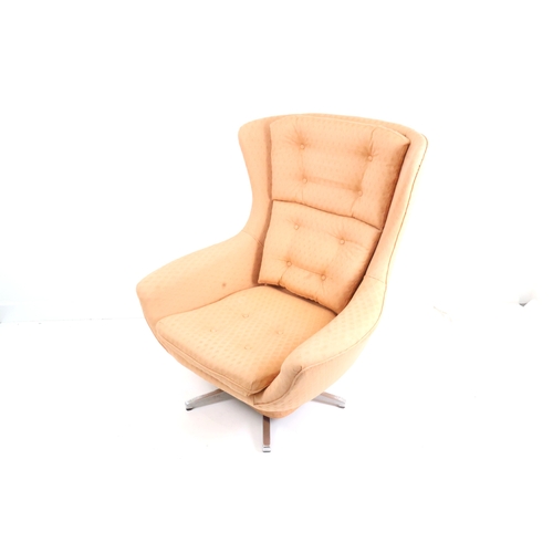 6 - Mid-Century Modern Swivel Wingback Chair in style of Bramin