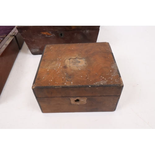 60 - A Collection of 19th Century Mahogany Lap Desk and Associated Boxes - Restoration
