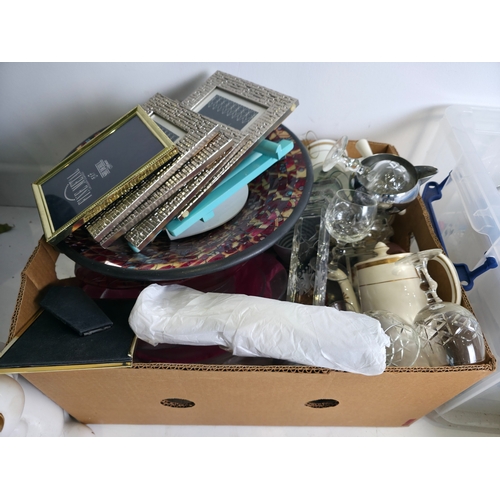 16 - 3 mixed crates, homeware, Kitchen Appliances & Teapots Job Lot (Russell Hobbs / Stainless / Ceramic)