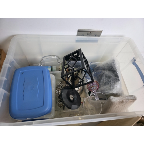 16 - 3 mixed crates, homeware, Kitchen Appliances & Teapots Job Lot (Russell Hobbs / Stainless / Ceramic)