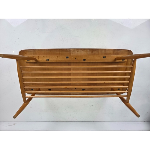 24 - Ercol Windsor Blonde Elm & Beech Coffee Table with Slatted Undershelf - Model 459