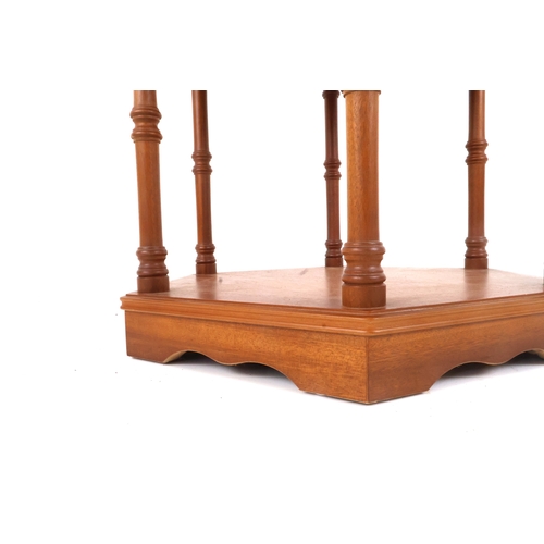 27 - Legate Traditional Style Hexagonal Two-Tier Occasional Table