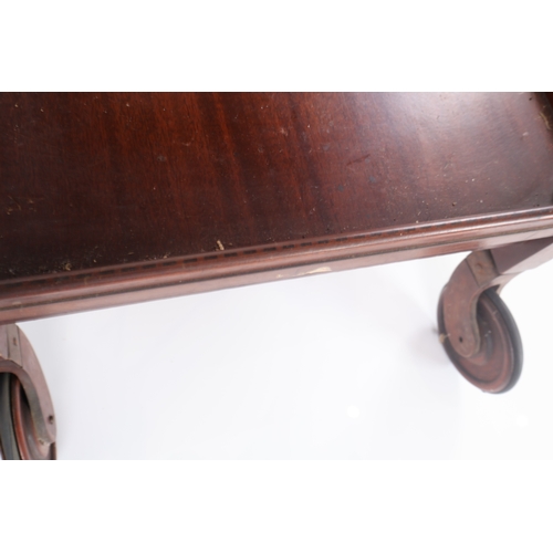34 - Antique Style Mahogany Drop-Leaf Serving Trolley or Tea Cart