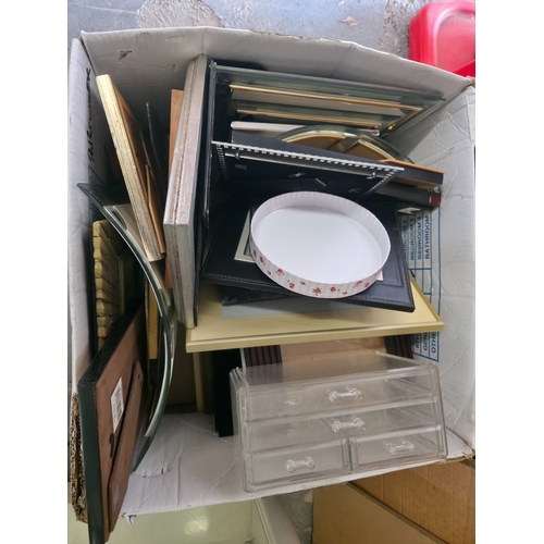 52 - Large box of miscellaneous vintage and modern frames etc