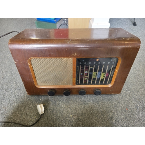 124 - Vintage Pye Valve Radio & Binatone Portable Stereo System