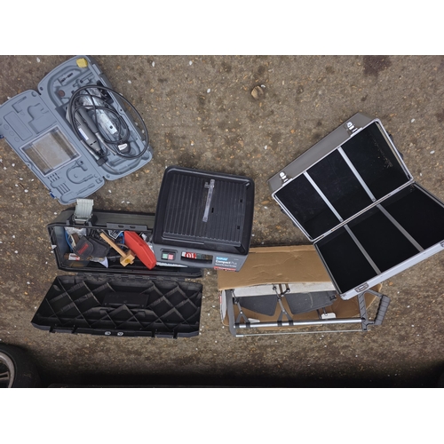 13 - Tile Cutter Dremel, Mitre Saw, Stanley Toolbox and more