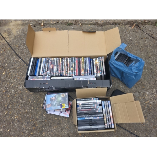 145 - Large Quantity of DVDs & Media Cases