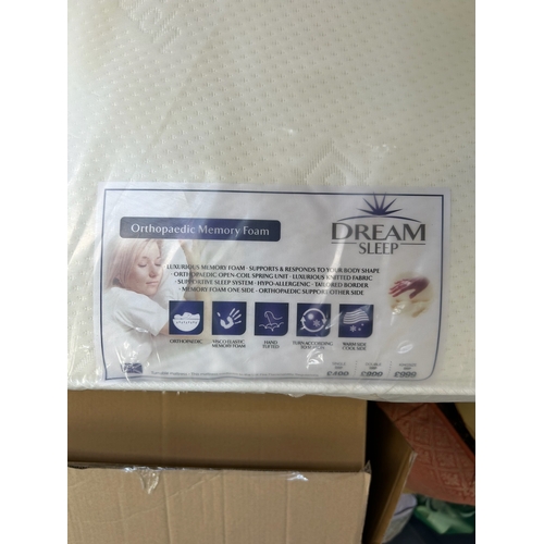 146 - Brand New Sealed King Size Tufted Damask Mattress - Orthopaedic Luxury Memory Foam