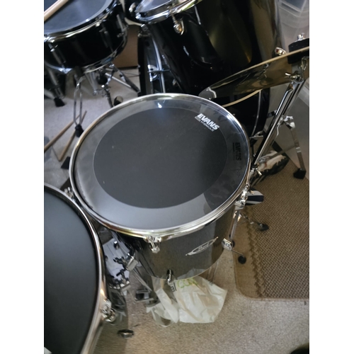 149 - Mixed Drum Kit (Pearl Export / PP Drums) with Hardware & Cymbals Evans Drumheads