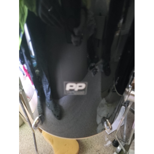 149 - Mixed Drum Kit (Pearl Export / PP Drums) with Hardware & Cymbals Evans Drumheads