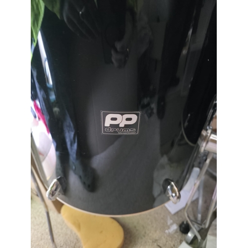 149 - Mixed Drum Kit (Pearl Export / PP Drums) with Hardware & Cymbals Evans Drumheads