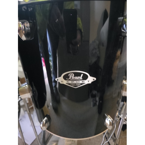 149 - Mixed Drum Kit (Pearl Export / PP Drums) with Hardware & Cymbals Evans Drumheads