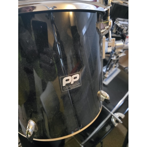 149 - Mixed Drum Kit (Pearl Export / PP Drums) with Hardware & Cymbals Evans Drumheads