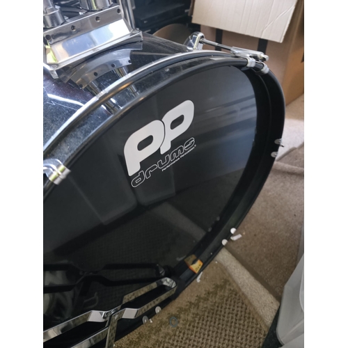 149 - Mixed Drum Kit (Pearl Export / PP Drums) with Hardware & Cymbals Evans Drumheads