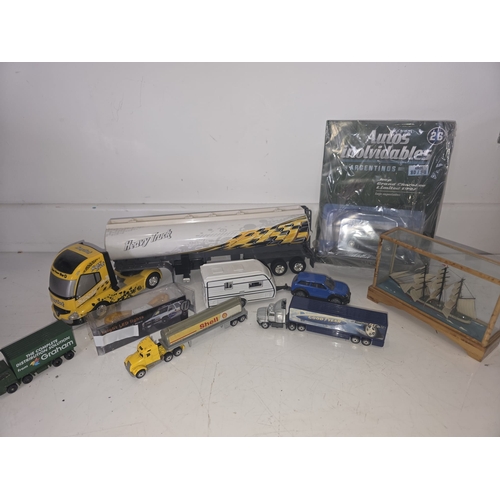 157 - Mixed Die-Cast Vehicles, Toy Truck & Model Ship Display