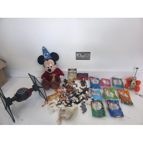 171 - Walt Disney Sorcerers Apprentice, Star Wars Tie Fighter, Collectable McDonalds TY Toys other figurin... 
