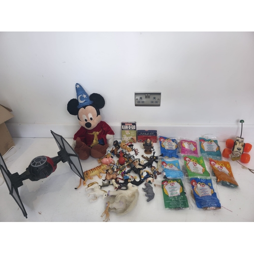 171 - Walt Disney Sorcerers Apprentice, Star Wars Tie Fighter, Collectable McDonalds TY Toys other figurin... 