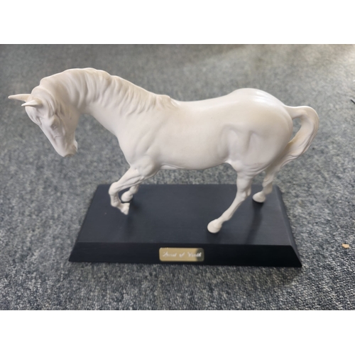 187 - Spirit of Youth Beswick Horse Figure on Plinth Base