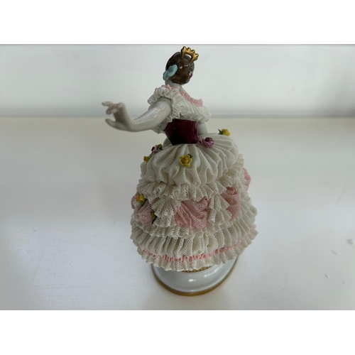 198 - Dresden Style Volkstedter Porcelain Ballerina Figure