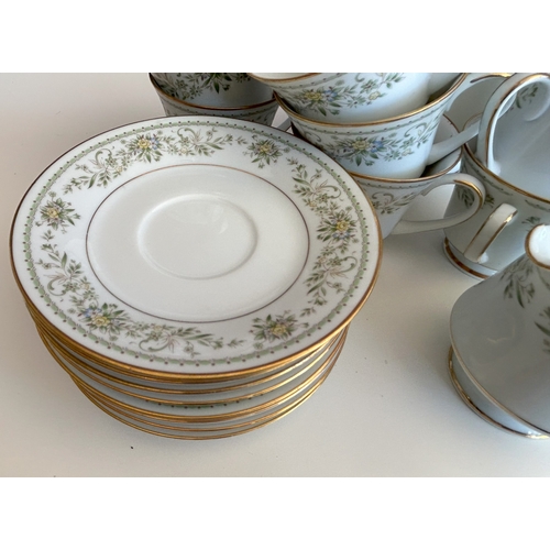 206 - A Collection of 36 Pieces of Noritake Green Hill Fine China Dinnerware, Pattern 2897