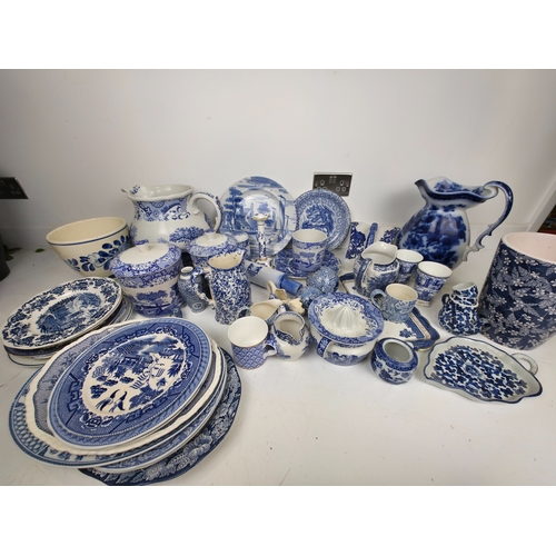 209 - Quantity of Blue and White Transfer Printed Ceramics, Known Brands including Spode, Portmerion Etc