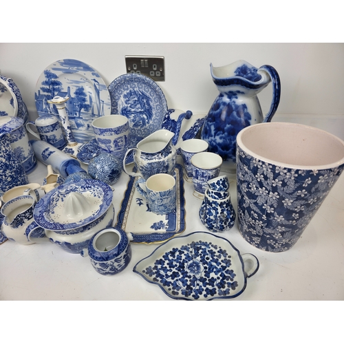 209 - Quantity of Blue and White Transfer Printed Ceramics, Known Brands including Spode, Portmerion Etc