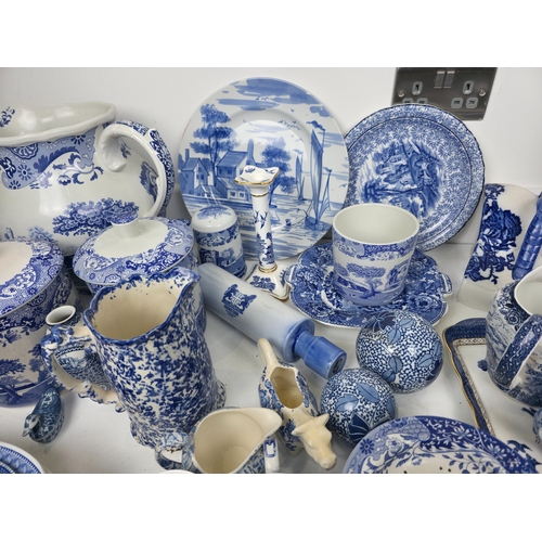 209 - Quantity of Blue and White Transfer Printed Ceramics, Known Brands including Spode, Portmerion Etc