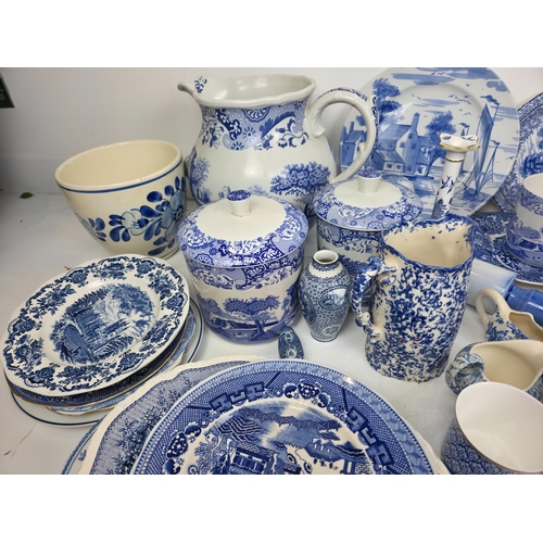 209 - Quantity of Blue and White Transfer Printed Ceramics, Known Brands including Spode, Portmerion Etc