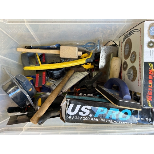 21 - Two Large Boxes of Tools including Spanners, Sockets, Heavy Duty Drill Bits, Clamps, Chisels, Electr... 