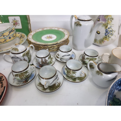 212 - Collection of Porcelain, Quimper Faience Plates, Copeland Spode, Floral Pitcher