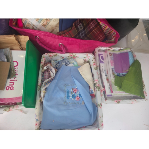 217 - Very Large Quantity of Quality Fabrics, Associated Sewing Articles, Patterns, Thread and Other