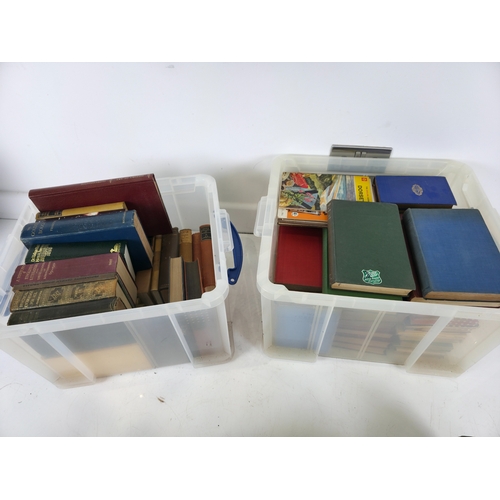 222 - Two Storage Tubs of Assorted Hardback & Vintage Books