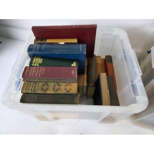 222 - Two Storage Tubs of Assorted Hardback & Vintage Books