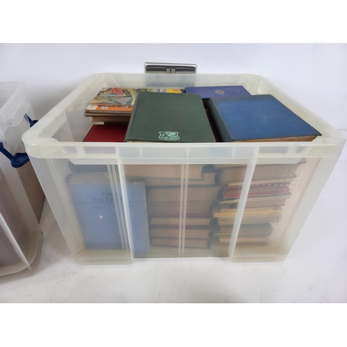 222 - Two Storage Tubs of Assorted Hardback & Vintage Books