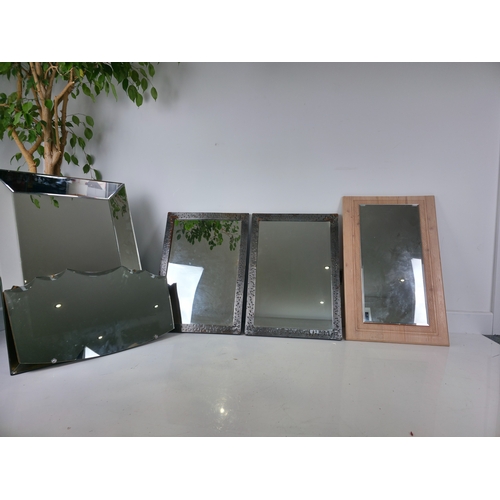 224 - Group of Wall Mirrors Including Bevelled & Framed Examples (5)