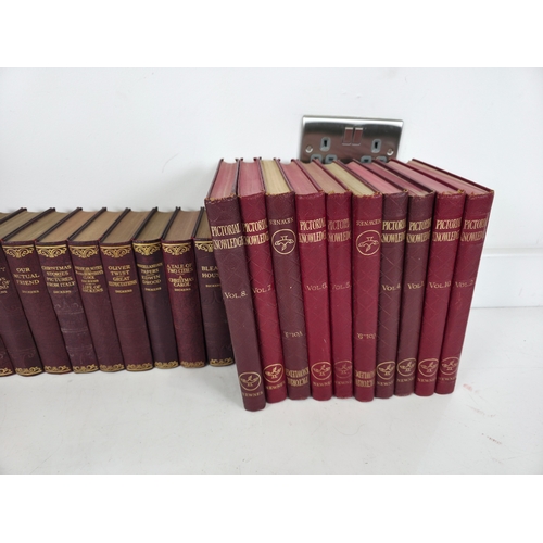225 - Quantity of Vintage Hardback Books Including Dickens & Pictorial Knowledge Volumes