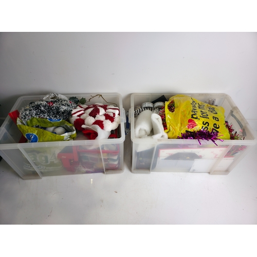 227 - Two Boxes of Christmas Decorations & Seasonal Items