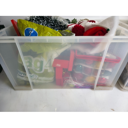 227 - Two Boxes of Christmas Decorations & Seasonal Items