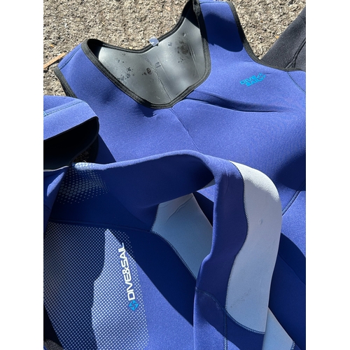232 - Several Wetsuits (SEAC, ZCCO some brand new with tags), SEAC diving goggles, flippers etc