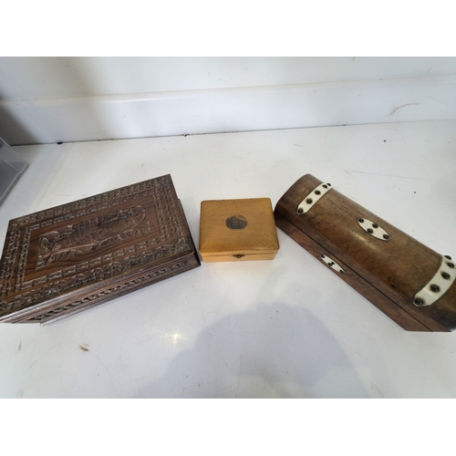 236 - Carved Wooden Decorative Boxes