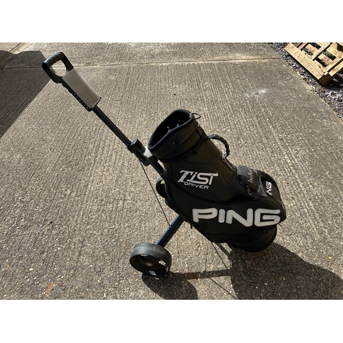 34 - Ping Golf Bag and Cart